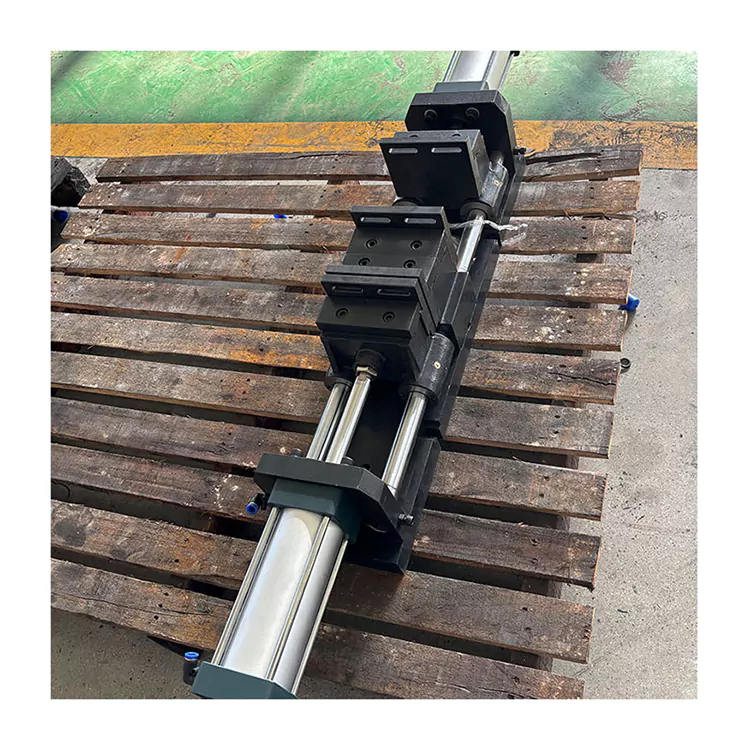 Dvojitý jednoduchý otvorený pneumatický plochý zverák